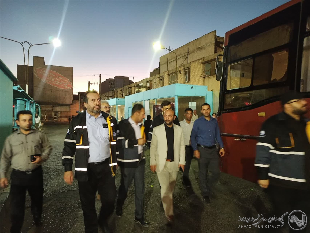 بازدید عضو شورای اسلامی شهر از ناوگان سازمان اتوبوسرانی
