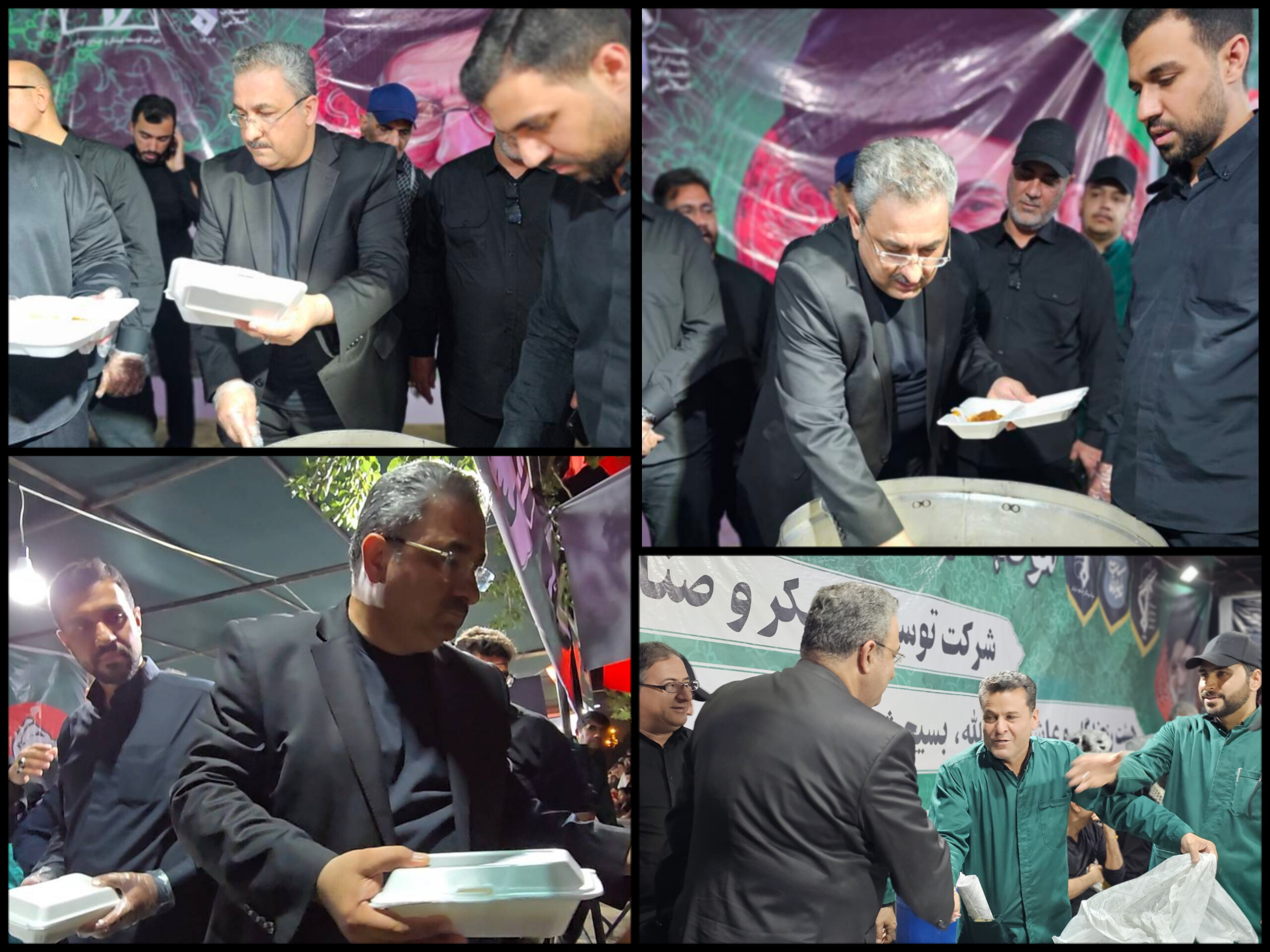 خدمترسانی مدیرعامل توسعه نیشکر به مردم سوگوار در تشییع رهبر شهید انقلاب